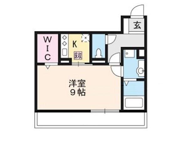 グランシャリオ二町(1K/1階)の間取り写真