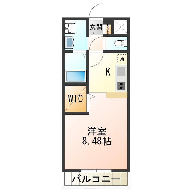 アンプルール光明池(ワンルーム/2階)の間取り写真