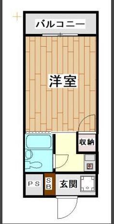 ダイヤコーポ桂川(1K/6階)の間取り写真