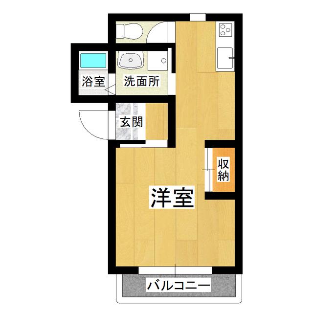 メゾンM・S(1K/1階)の間取り写真