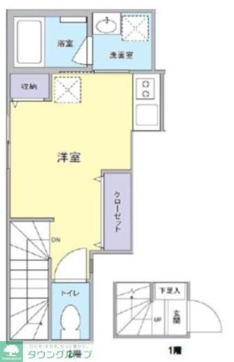 FAIR北小岩 B(ワンルーム/2階)の間取り写真