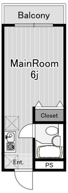 堀江新井マンション(ワンルーム/2階)の間取り写真