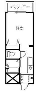 ウィンピア21(1K/2階)の間取り写真