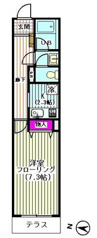アフォードライフ(1K/3階)の間取り写真