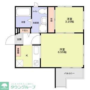ルーブル三鷹参番館(2K/2階)の間取り写真