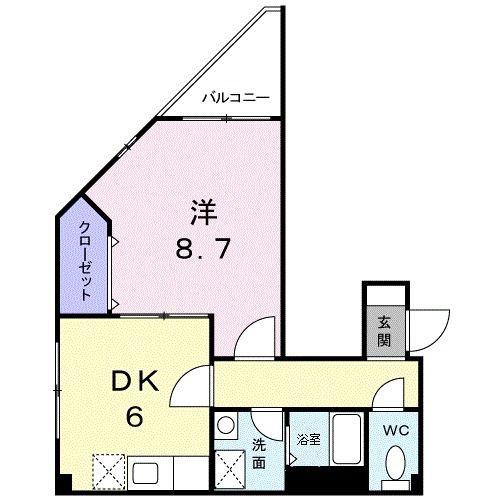 アベニールロミオ(1DK/4階)の間取り写真