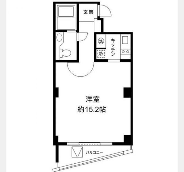 H&M南青山イースト(ワンルーム/3階)の間取り写真