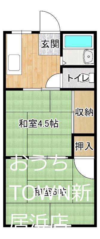 スカッとハイツ(2DK/2階)の間取り写真