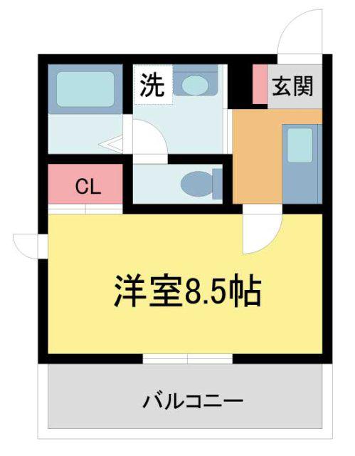 ISE-GRAND池田II(1K/2階)の間取り写真