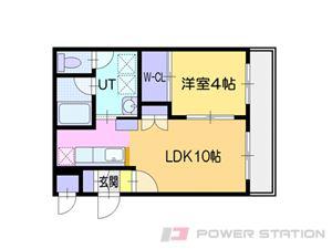 エリオ松並(1LDK/1階)の間取り写真