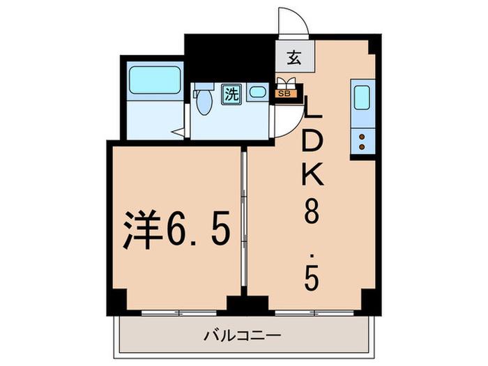 桜プレイス大岡山(1LDK/4階)の間取り写真