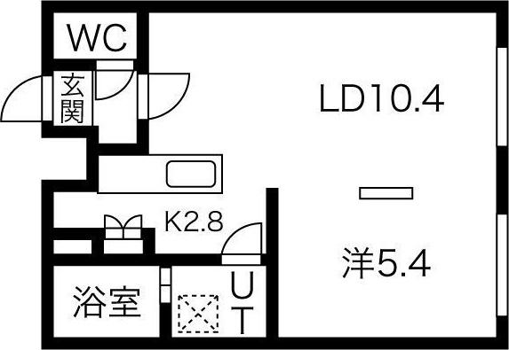 TI AMO S18(1LDK/4階)の間取り写真