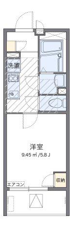 レオネクストラ プラクミーヌII(1K/3階)の間取り写真