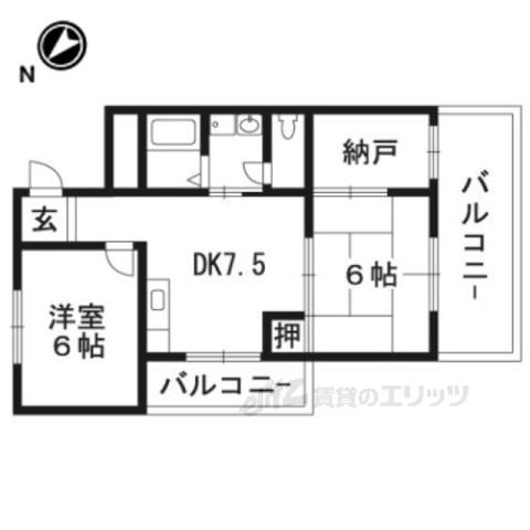 ハイツナカハラ(3LDK/5階)の間取り写真