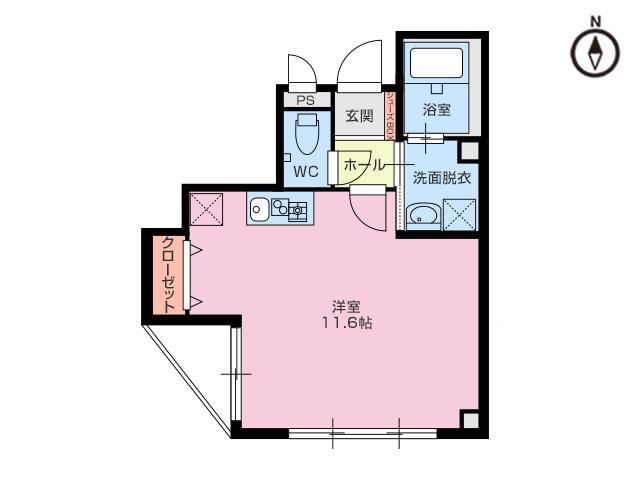 サンエール新宿(ワンルーム/3階)の間取り写真