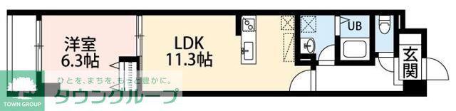 アルヴィータ(1LDK/6階)の間取り写真