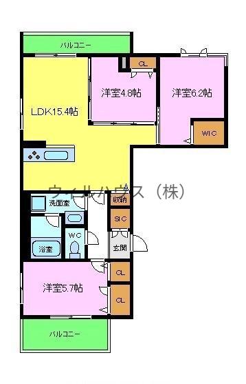 BOSCO堺(2SLDK/2階)の間取り写真