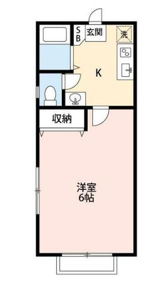 メゾンドクレール(1K/1階)の間取り写真
