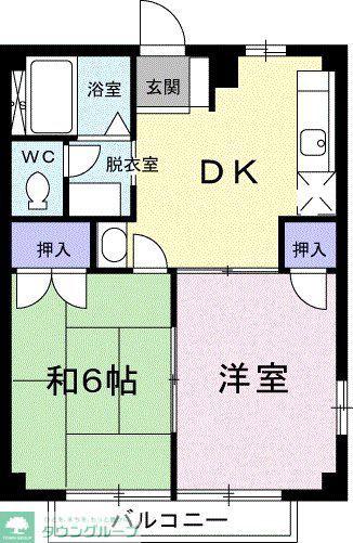 パストラルI(2DK/2階)の間取り写真