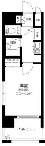 ヴィアシテラ赤坂(1K/3階)の間取り写真