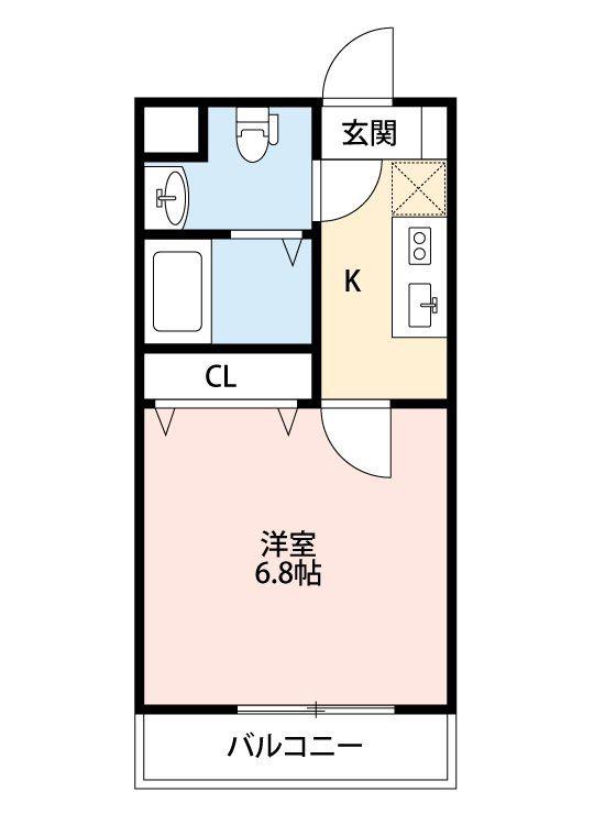 メゾン所沢寿町(1K/1階)の間取り写真