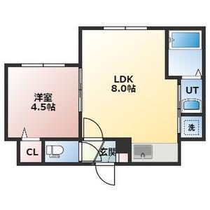 アーバングラス(1LDK/3階)の間取り写真