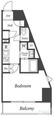 ADW RESIDENCE 西新宿(1K/7階)の間取り写真
