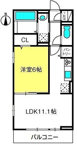ACE HEIM(1LDK/2階)の間取り写真