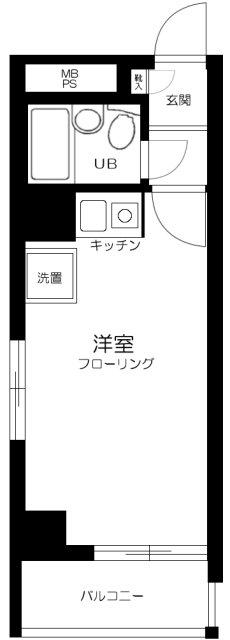 ライオンズマンション中野第3(ワンルーム/10階)の間取り写真