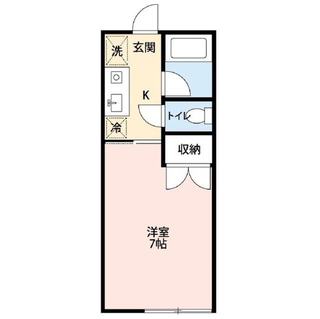 AKANE(1K/1階)の間取り写真