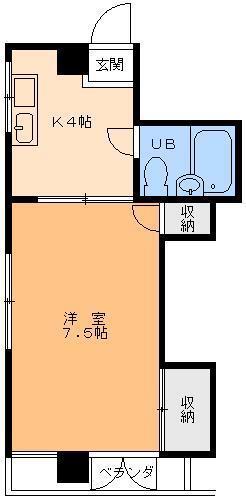 メゾン平井(1K/2階)の間取り写真