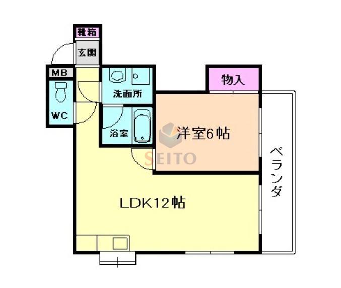 レジデンスエイト(1LDK/1階)の間取り写真
