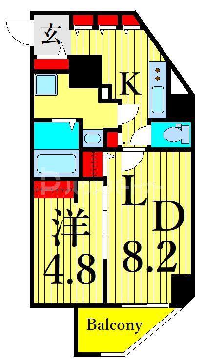 アーバンパーク入谷(1LDK/10階)の間取り写真