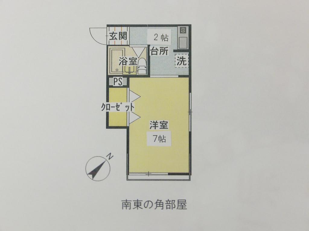 コーポ豊春(ワンルーム/3階)の間取り写真