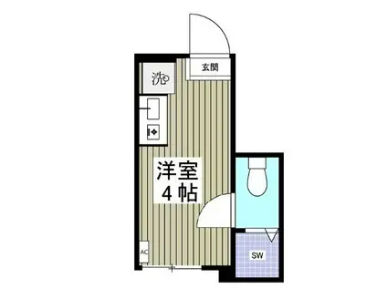 サークルハウス舎人弐番館(ワンルーム/1階)の間取り写真