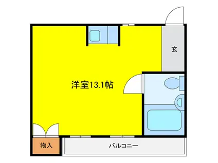 コーポ福島I(ワンルーム/4階)の間取り写真