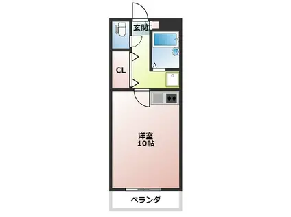 新屋敷山元マンション(ワンルーム/1階)の間取り写真