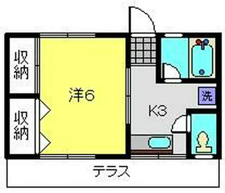 細貝ハイツ 2階階 間取り