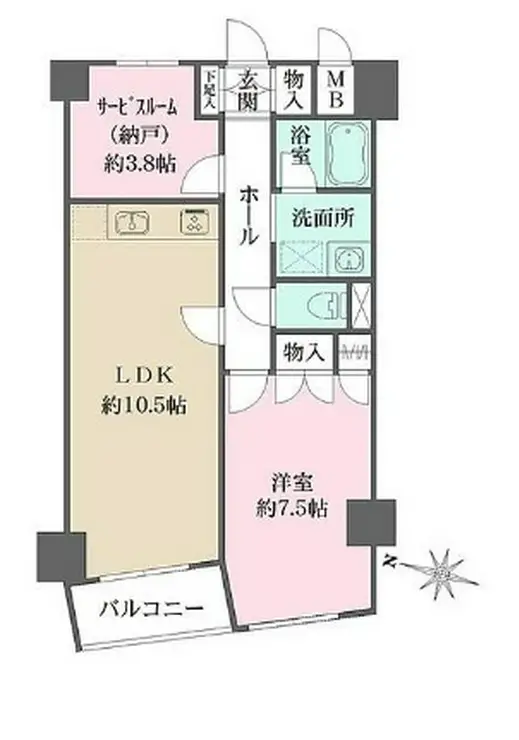 ダイヤハイツ自由が丘 4階階 間取り