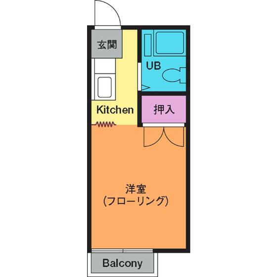パナハイツグロリア(1K/1階)の間取り写真