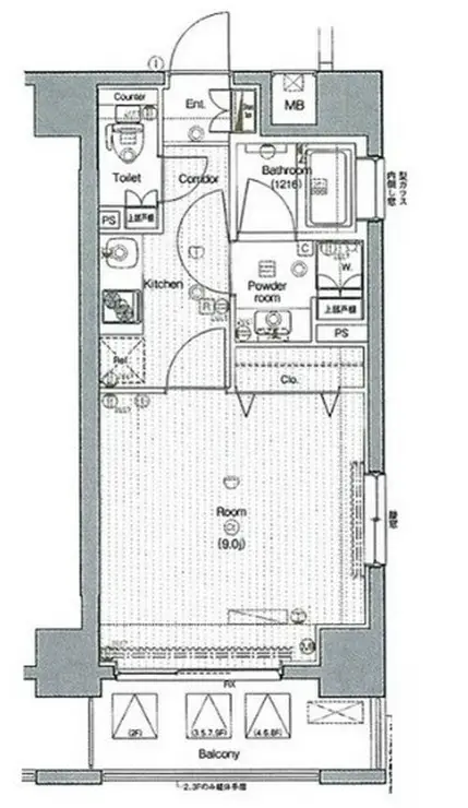 PREMIUM CUBE三田 3階階 間取り