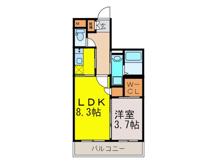 リアンプレミアムレジデンス平和(1LDK/3階)の間取り写真