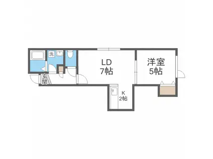 プリマヴェーラ(1LDK/1階)の間取り写真