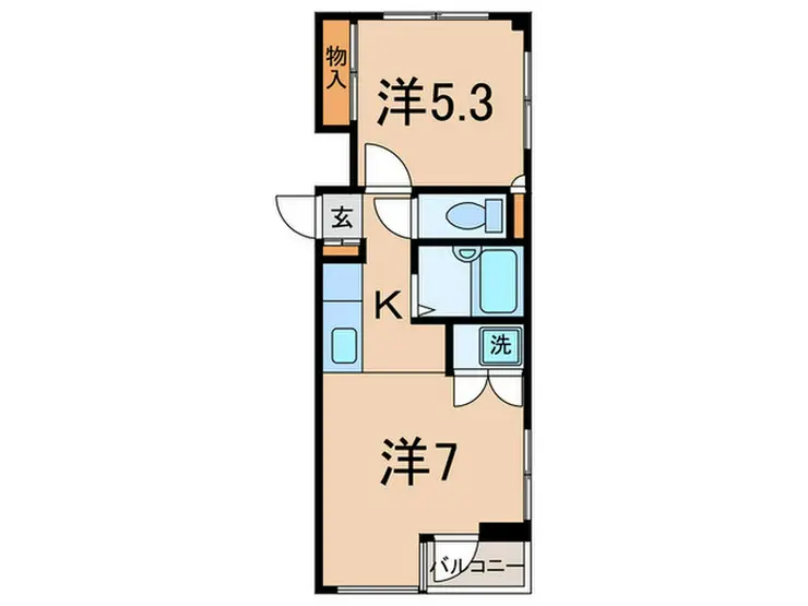 邦栄ハイツ 3階階 間取り