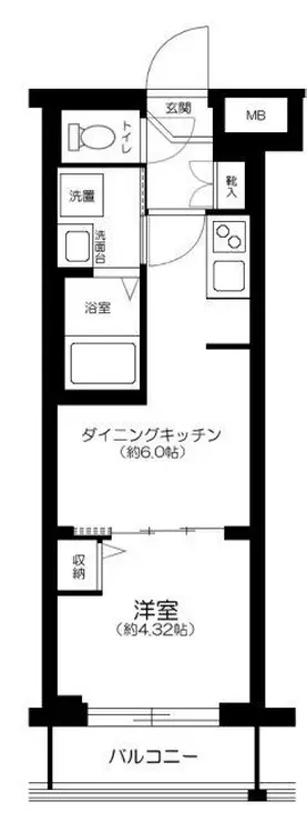 ハーモニーレジデンス新宿四谷 3階階 間取り