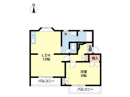 WILL(1LDK/1階)の間取り写真