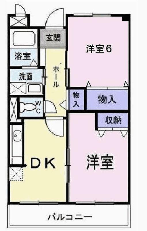クインシー15(2DK/2階)の間取り写真