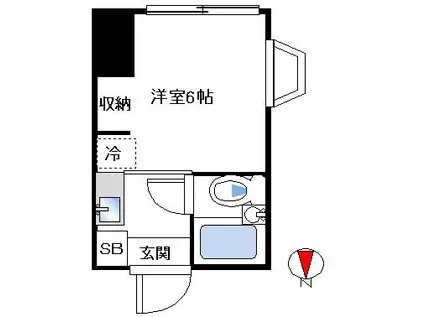 ハイムカトレア中野(ワンルーム/1階)の間取り写真