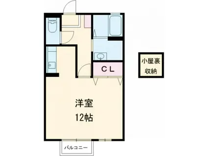 セジュール見和(ワンルーム/2階)の間取り写真