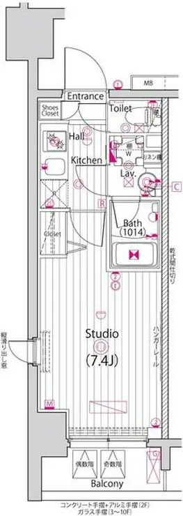 ガーラ・ステーション横濱大通り公園 5階階 間取り